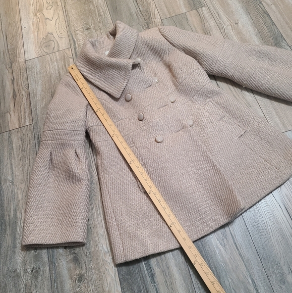 Gold Shimmer Pea Coat - Picture 5 of 9